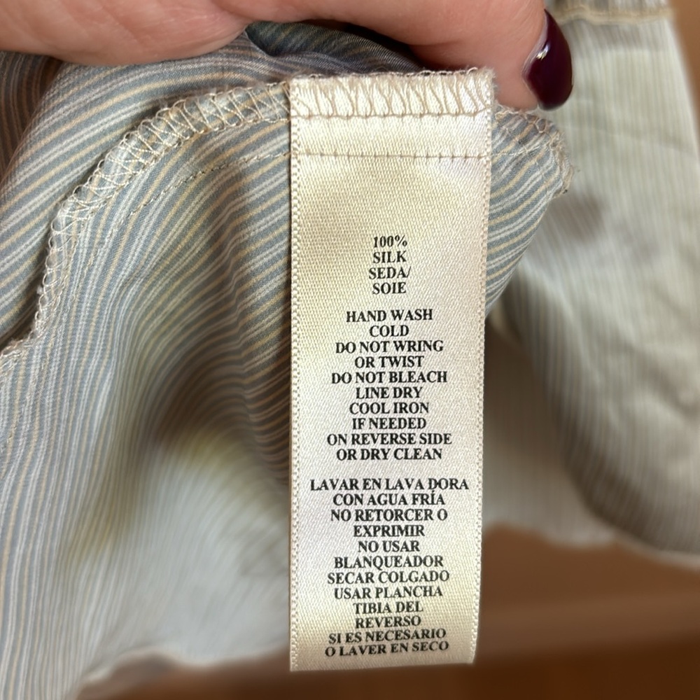 John Varvatos Converse Silk Blouse - Picture 3 of 6